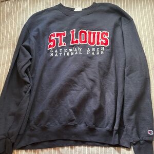 Champion Size XL St. Louis Navy Blue Crewneck